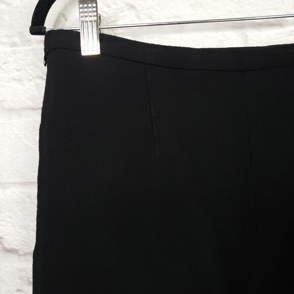 Moschino Cheap And Chic Black Wool A-Line Skirt Back Vent Side Zip Italy Sz US 8 - Picture 9 of 14